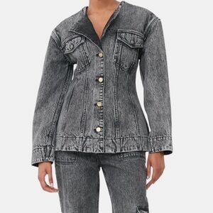 Ganni Black Denim Jacket